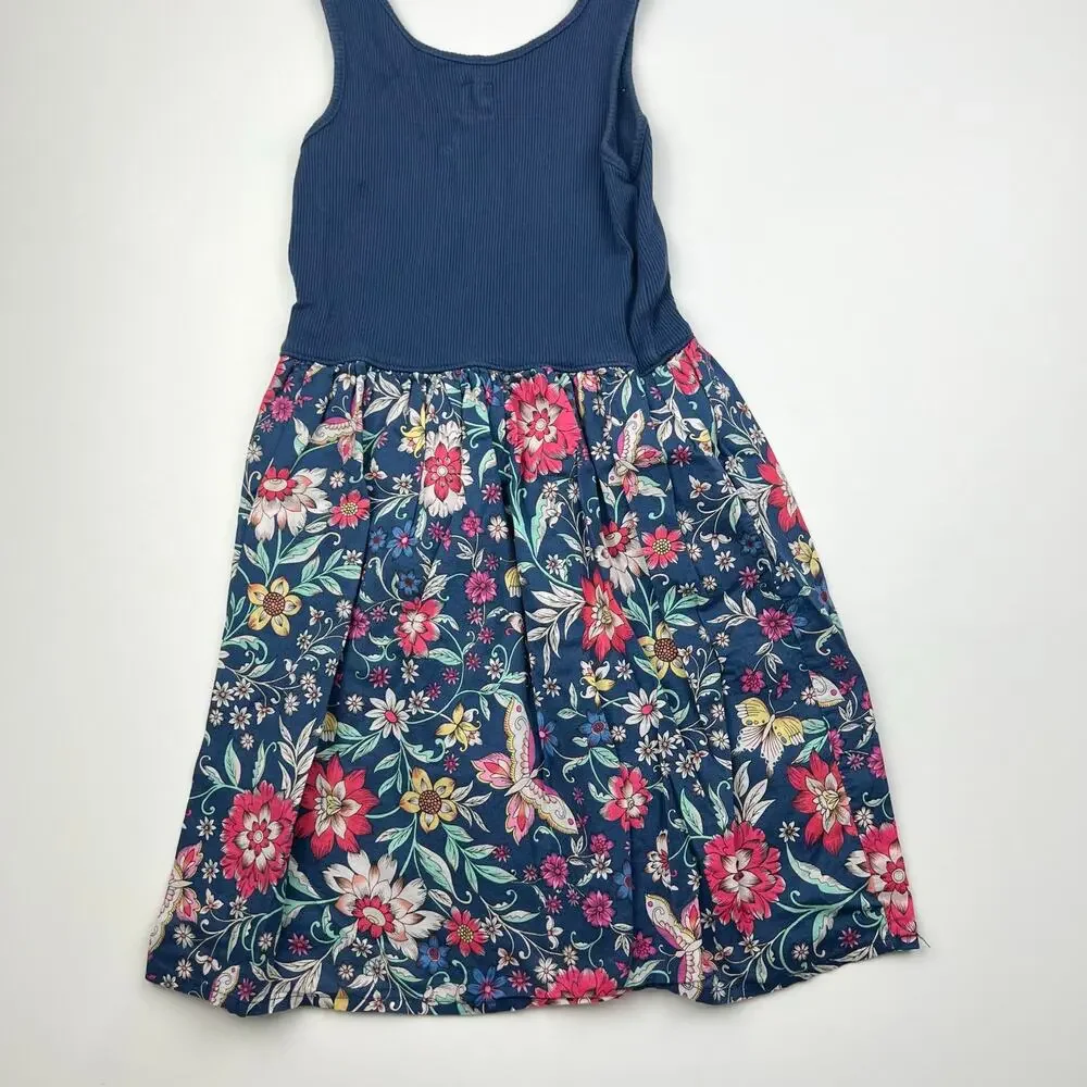 Gap Navy Ribbed Floral Dress